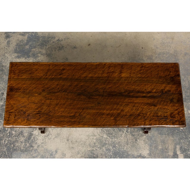 Traditional Antique Spanish Renaissance Revival Walnut Trestle Dining Table For Sale - Image 3 of 16