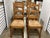 French Vintage Pine Rush-Seat Tall Back Chairs For Sale - Image 9 of 11