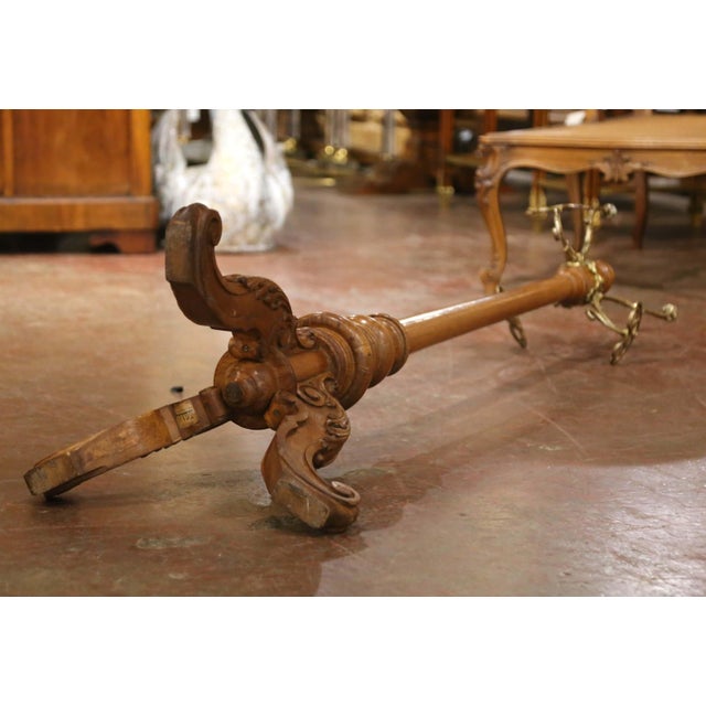 Early 20th Century French Oak and Gilt Metal Hall Tree Coat Rack For Sale In Dallas - Image 6 of 7