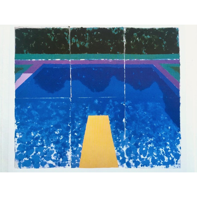 David Hockney Vintage 1978 Tyler Graphics Lithograph Print " Day Pool With Three Blues ( Paper Pool #7 ) " For Sale In Kansas City - Image 6 of 12
