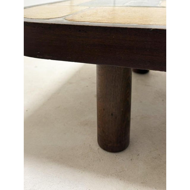 Wood Large Shogun Coffee Table in Ceramic and Wood attributed to Roger Capron, France, 1960s For Sale - Image 7 of 15