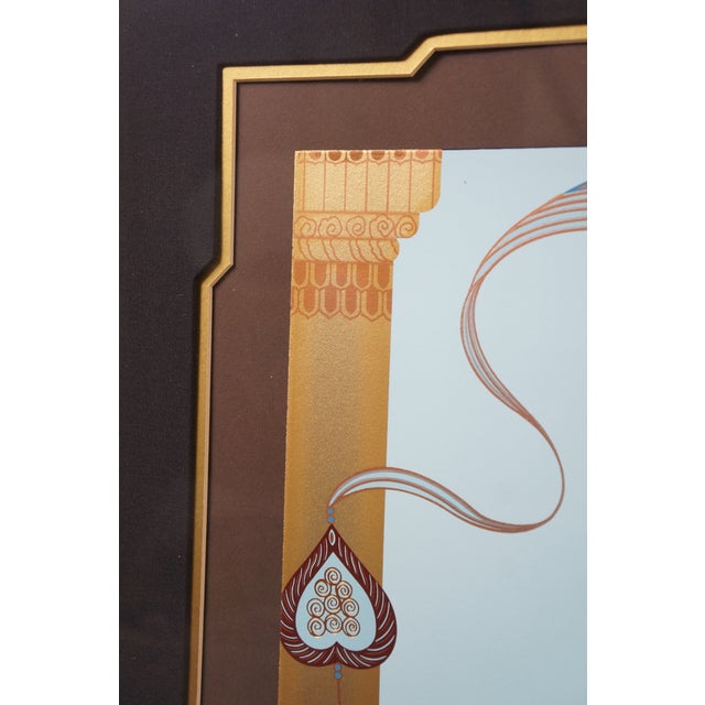 1991 Lillian Shao Signed Triumph Art Deco Erte Metallic Serigraph Print 47" For Sale - Image 9 of 16