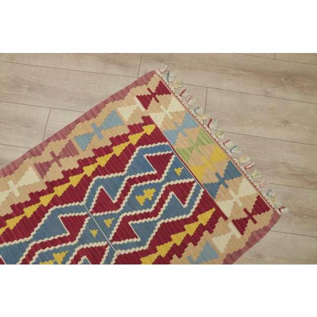 1970s Scandinavian Red Small Kilim For Sale - Image 11 of 13
