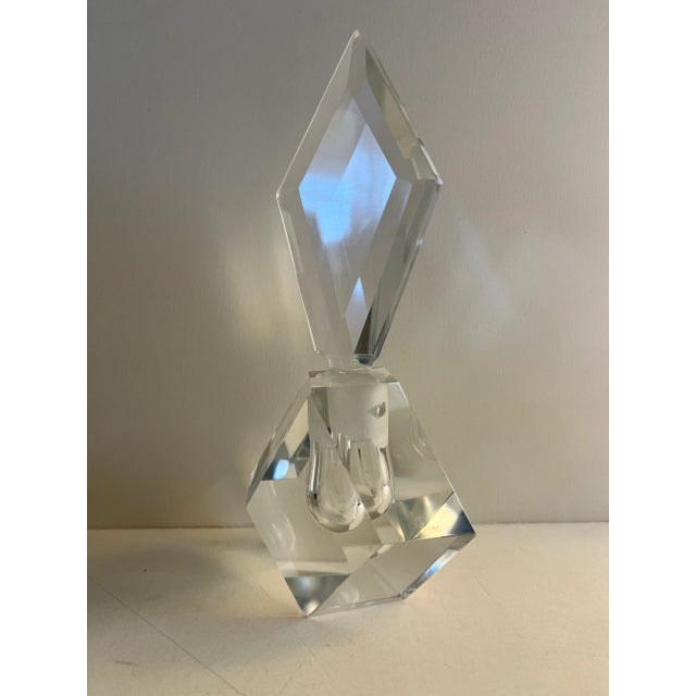 1970s Vintage Crystal Perfume Bottle For Sale - Image 4 of 9