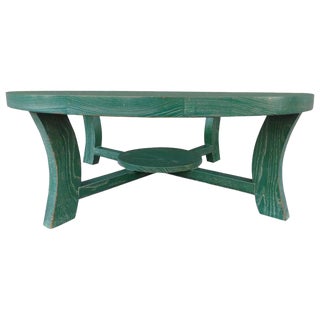 Paul Frankl Industrial Modern Round Coffee Table For Sale