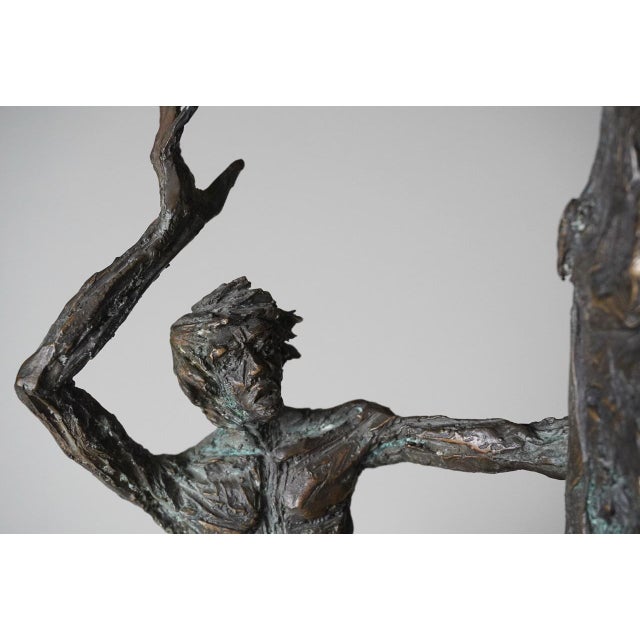 Fernando Mario Paonessa, Horse Sculpture, 1980s, Bronze and Travertine For Sale - Image 9 of 13