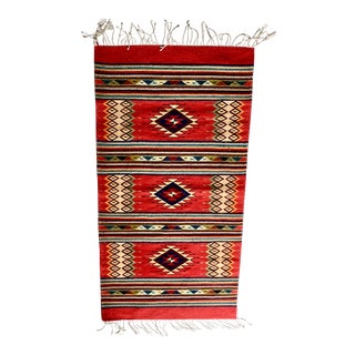 Vintage Zapotec Wool Textile For Sale