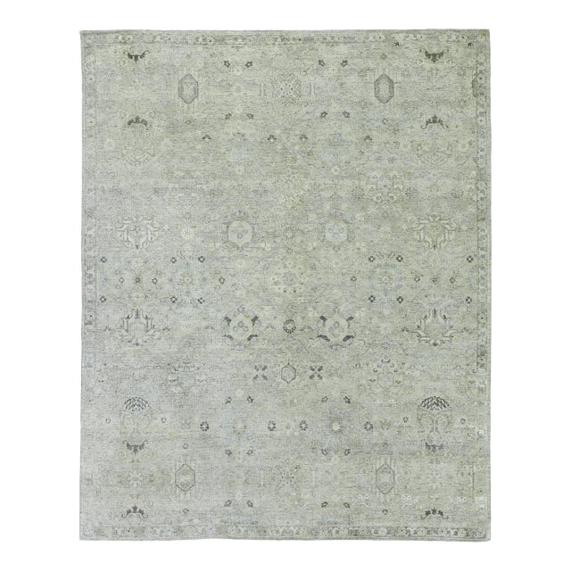 Rugs Evie Hand Knotted Wool Gray & Beige - 6'x9' For Sale