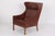 Model 2204 Wing Chair in Brown Leather by Børge Mogensen for Fredericia, 1974 For Sale - Image 6 of 14