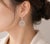 Art Deco Late 19th Century 14K White Gold Diamond Dangle Drop Antique Estate Earrings, Pair For Sale - Image 3 of 3