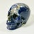 1970s Vintage Abstract Expressionism Boho Chic Hand Carved Navy Sodalite Stone Skull Sculpture, Halloween For Sale - Image 4 of 15