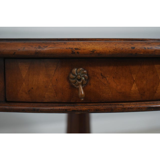 Jonathan Charles Round English Style Drum Table For Sale - Image 14 of 18