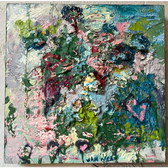 “Small Heart, Big Love”, Oil Painting, 8”x8”x1”, by Van Ness Abstract painting about the love of a child. This was painted...