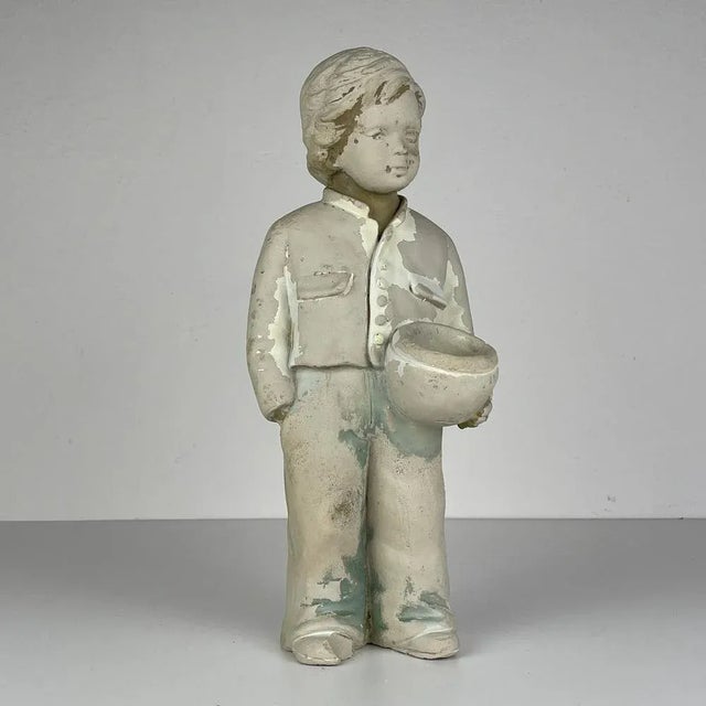 Vintage Sculpture of Boy, Former Yugoslavia, 1960s For Sale - Image 11 of 13