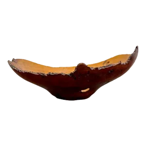 Mid-Century Modern Artisan Studio Made Bowl / Vessel, Cherry Burl, Signed