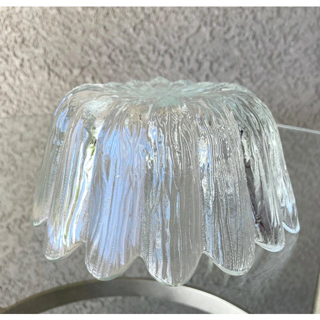 Circa 1970 Pilgrim Glass Handblown Textured “Ice” Petals Crudité Platter Set – A Pair For Sale - Image 11 of 13