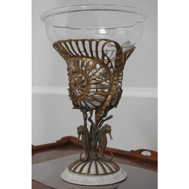 Age: Approx: 20 Years Old Details: Polish Lead Crystal Glass Bowl Insert Italian Style Quality Construction Quality Bronze...