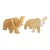 Pair of Vintage Hand-Carved Honey Onyx Elephant Figurines For Sale