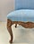Blue Louis XV Dining Chair in Blue Upholstery For Sale - Image 8 of 11