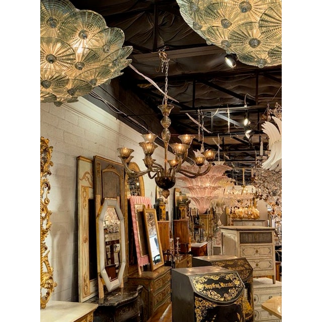 Modern Murano "Fume Chandelier" With 12 Lights For Sale In Dallas - Image 6 of 6