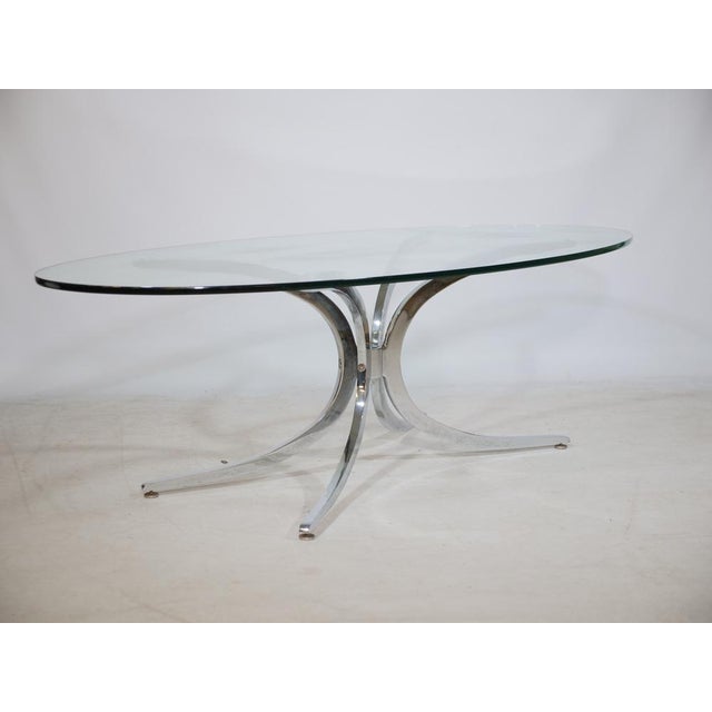 Mid-Century Modern Italian Metal and Glass Spider Coffee Table, 1970s For Sale - Image 9 of 12