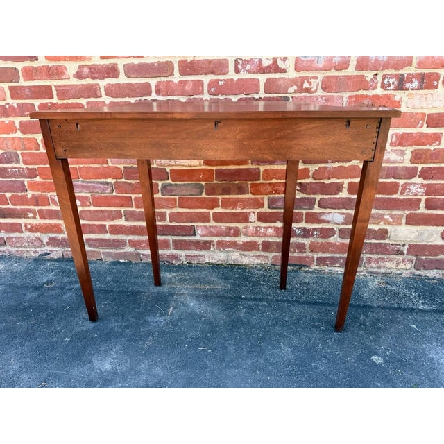 Late 20th Century Hammary Federal Style Solid Mahogany Inlaid Console Table For Sale - Image 15 of 16
