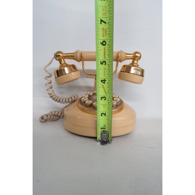 Hollywood Regency 1982 Western Electric Rotary Telephone Celebrity Design Line Gold Accents 5127b For Sale - Image 3 of 12