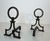 Pair of modernist wrought iron andirons in the style of Gilbert Poillerat For Sale - Image 6 of 12