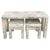 Mid-Century Modern Parsons Console Table With Upholstered Ottomans For Sale - Image 18 of 18