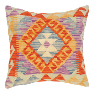 Bohemian Turkish Lesa Hand Woven Kilim Throw Pillow