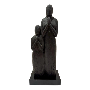 1960s Larry Mohr Bronze Praying Women Sculpture Signed From Artist Estate