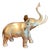 Vintage Solid Brass Elephant Figurine Large Heavy 15" Statue Trumpeting Trunk For Sale