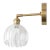 Mid 20th Century Japandi Mid-Century Modern Wall Sconce Brass Tulip Glass Shade For Sale