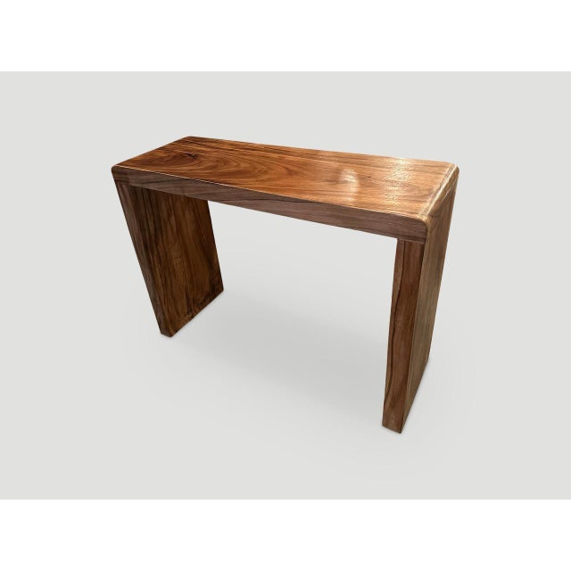 Andrianna Shamaris Minimalist Suar Wood Console Table For Sale - Image 18 of 18