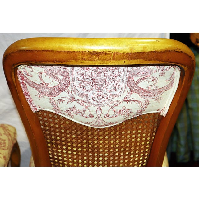 Brown 1920s French Balloon Back Caned Toile Dining Chairs- Set of 4 For Sale - Image 8 of 10