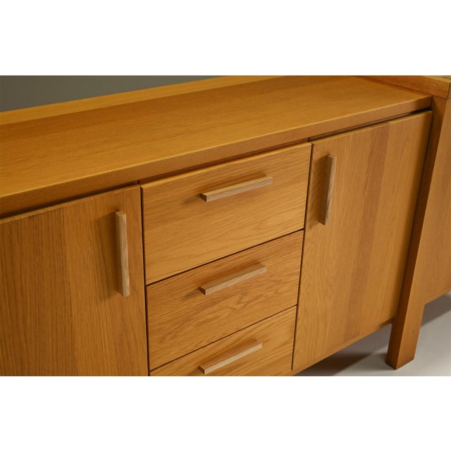 Brown Large Brustalist Oak Sideboard, 1990s For Sale - Image 8 of 9