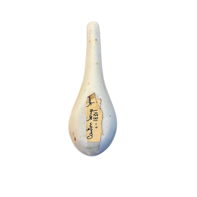Rose Medallion Chinese Qing Porcelian Soup Spoon, Circa 1830 For Sale - Image 9 of 10