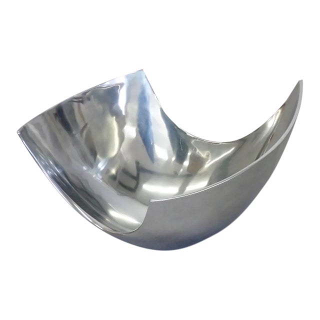 Large Michael Lax Polished Aluminum Bowl For Sale