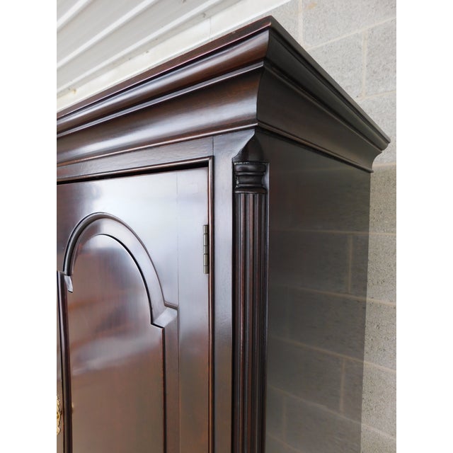 Wood Stickley Mahogany Georgian Style Armoire Gentlemans Tall Chest 72.25"h For Sale - Image 7 of 18