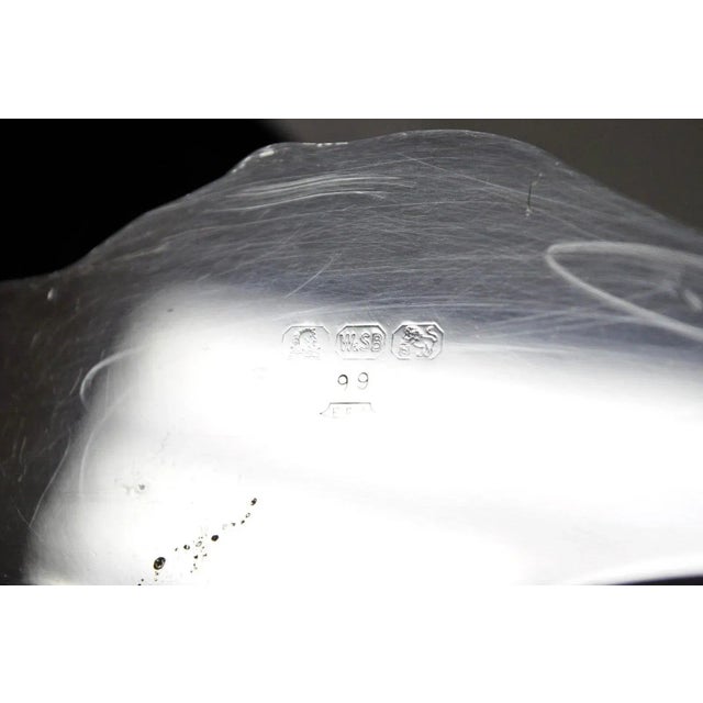 Vintage W & Sb English Regency Style Silver Plated Large Scallop Clam Shell Serving Dish For Sale - Image 10 of 12