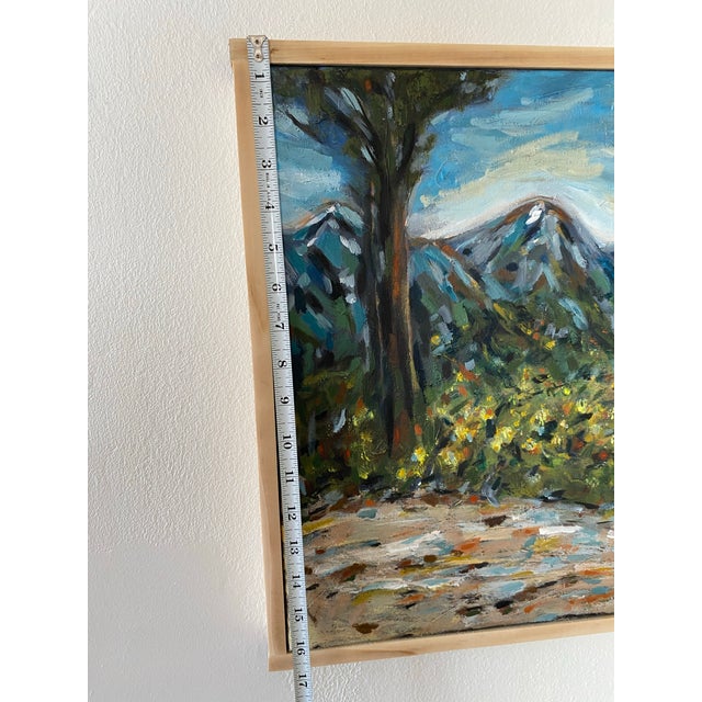 Original Pacific Northwest Landscape Painting – Icicle Ridge, Leavenworth by Francisco Peña – Framed 21” X 17” For Sale - Image 10 of 10