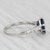 Modern 1.82ctw Round Blue Sapphire Diamond Ring Platinum Size 5 Gia Engagement For Sale - Image 3 of 8