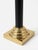Vintage Brass Table Lamp With Black Column & Palm Leaf Detail – Elegant Statement Piece For Sale - Image 4 of 5