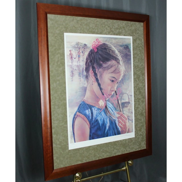 1990s Wai Ming Breeze 30" Signed & Numbered Lithograph Print For Sale - Image 4 of 15