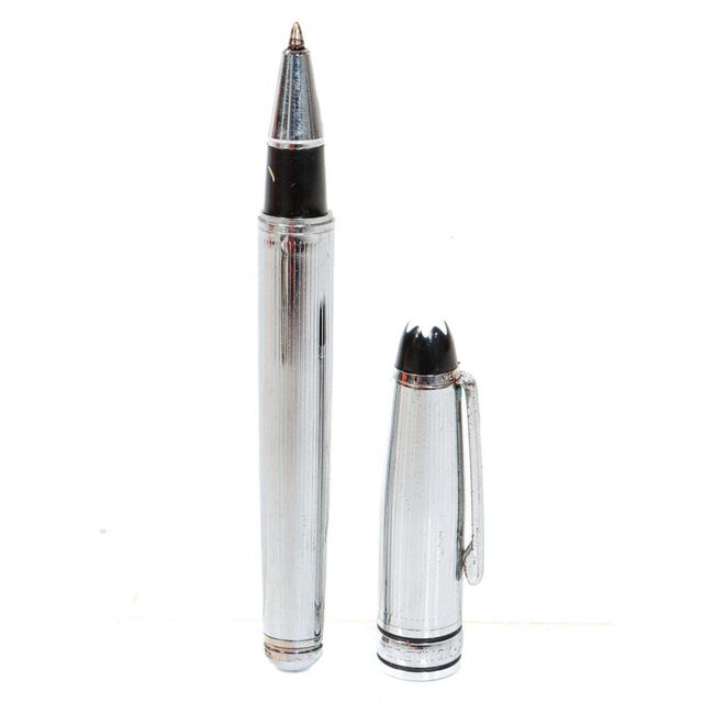 Meisterstück Silver-Plated Ballpoint Pen from Montblanc, 2000 For Sale - Image 3 of 4