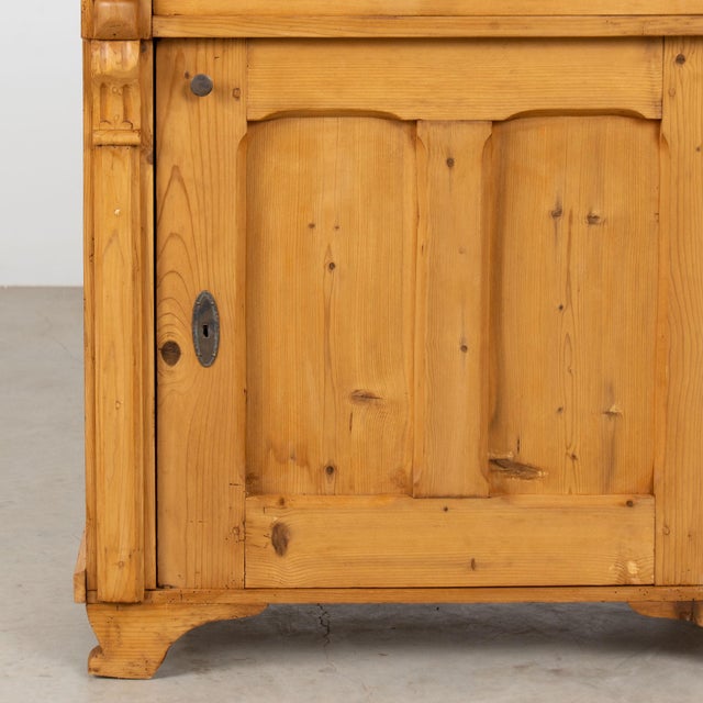 19th Century Hungarian Pine Cabinet Sideboard With Drawer For Sale - Image 14 of 18