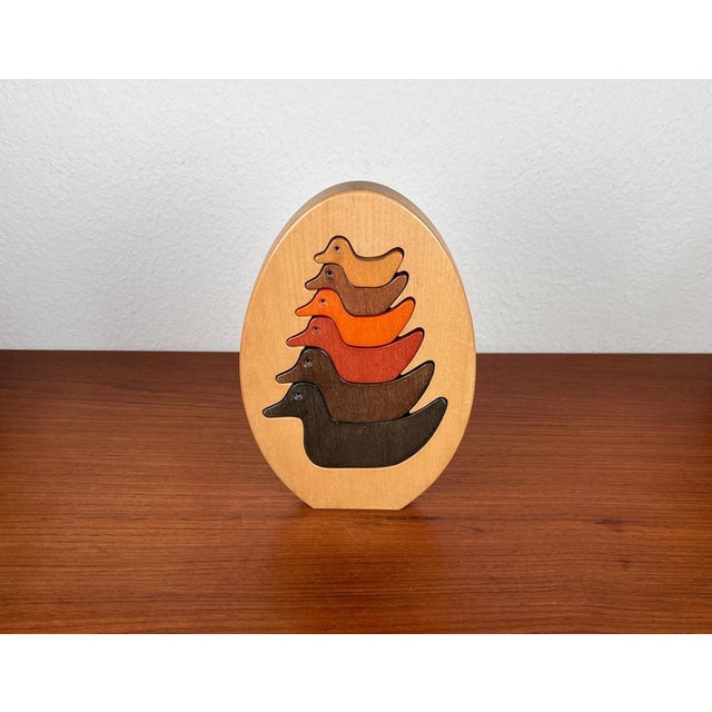 Vintage Wooden Puzzle with Duck Figurines For Sale - Image 6 of 13