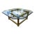 Mastercraft Brass Profile Coffee Table With Glass Top For Sale