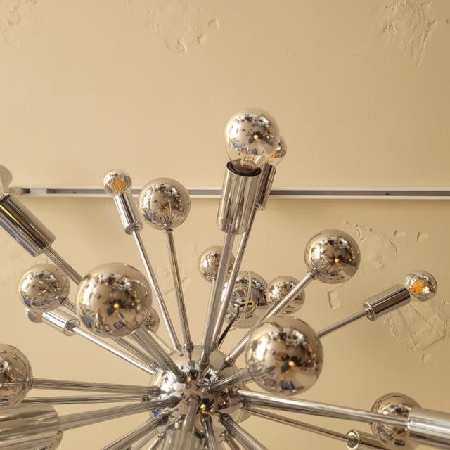 Space Age Sputnik Lamp in Chrome Metal, Germany, 1970s For Sale - Image 11 of 17