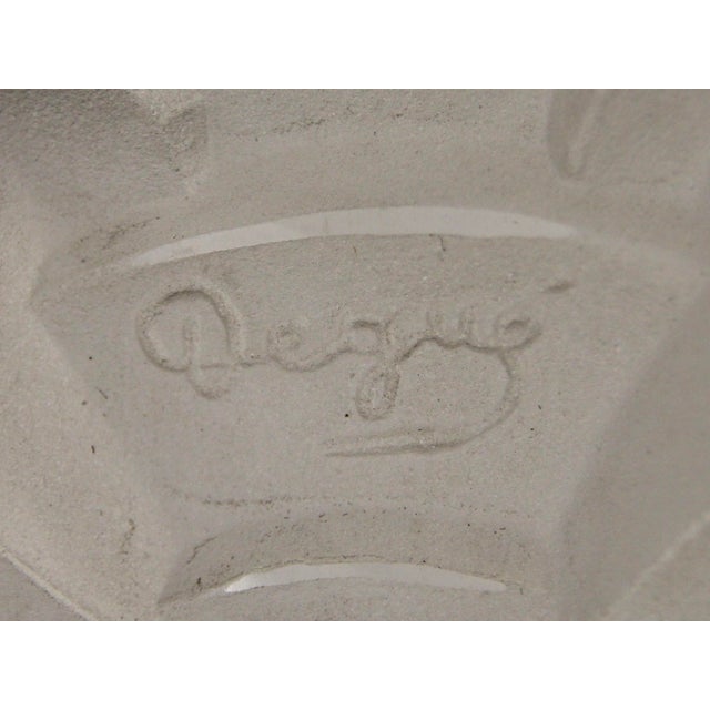 Silver Art Deco French Pendant Lamp by David Gueron for Verrerie Dart Degué, 1920s For Sale - Image 8 of 12